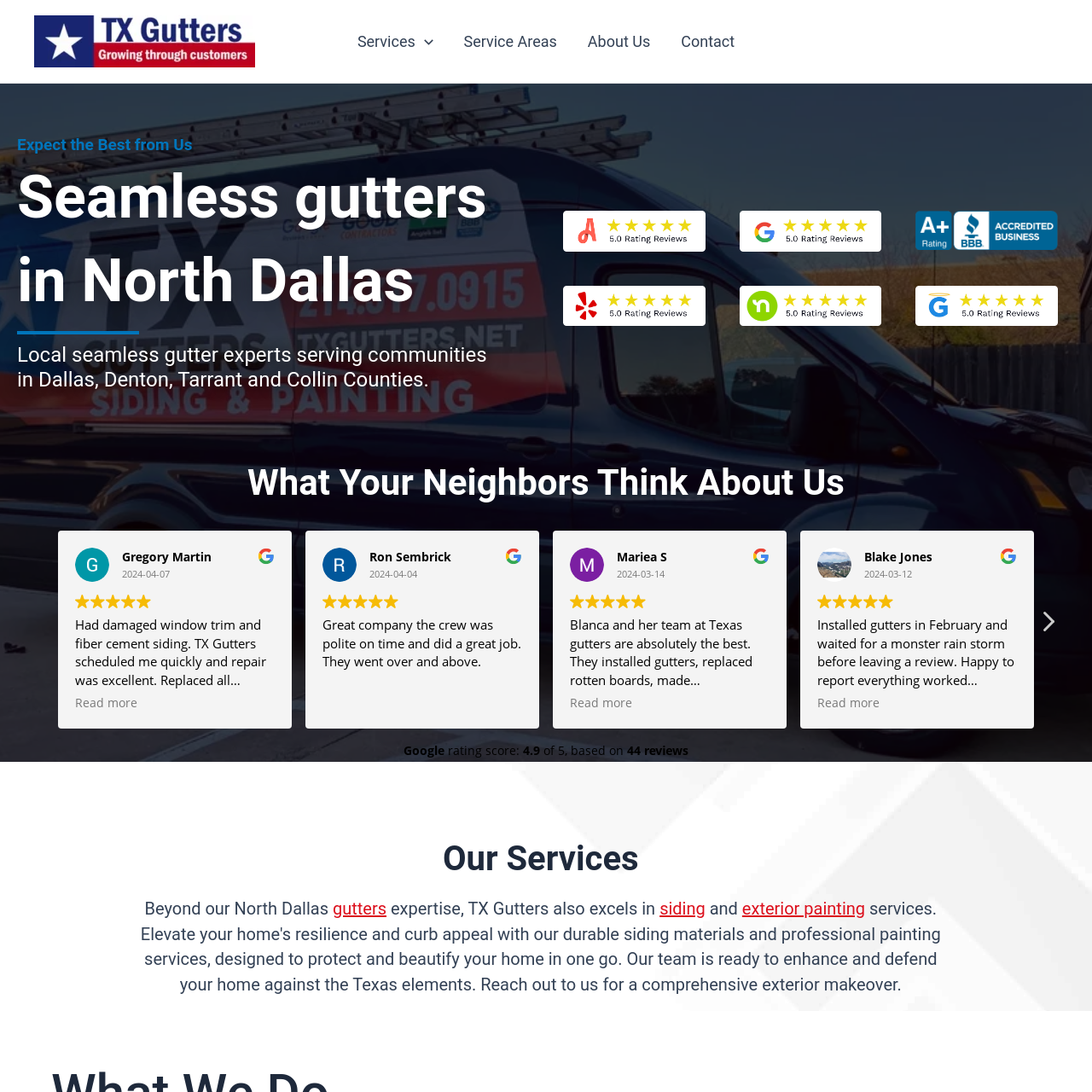 TX Gutters - Gutter Service Serving North Dallas